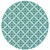 8' Round Blue Round Geometric Stain Resistant Indoor Outdoor Area Rug - 606114575238