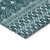 10' X 14' Teal Blue Aqua And Ivory Tribal Washable Indoor Outdoor Area Rug