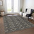 9' X 12' Black And Beige Geometric Washable Indoor Outdoor Area Rug - Black, Beige