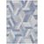 8' X 10' Denim Blue Geometric Washable Indoor Outdoor Area Rug