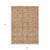 9' X 12' Copper Gray And Beige Floral Washable Indoor Outdoor Area Rug