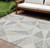 9' X 12' Taupe Brown And Beige Geometric Washable Indoor Outdoor Area Rug