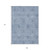 9' X 12' Sky Blue And Blue Floral Washable Indoor Outdoor Area Rug