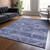 8' X 10' Navy Blue And Denim Blue Southwestern Washable Indoor Outdoor Area Rug - Navy Blue, Denim Blue