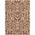 9' X 12' Brown And Beige Floral Washable Indoor Outdoor Area Rug - Brown, Beige