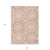 9' X 12' Coral And Ivory Geometric Washable Indoor Outdoor Area Rug