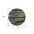 8' Black Brown And Ivory Round Striped Washable Indoor Outdoor Area Rug