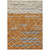 10' X 14' Terra Cotta Beige And Ivory Striped Washable Indoor Outdoor Area Rug