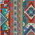 8' X 10' Red Pink And Teal Blue Aztec Washable Indoor Outdoor Area Rug