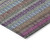 9' X 12' Taupe Purple And Blue Striped Washable Indoor Outdoor Area Rug