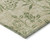 10' X 14' Khaki Ivory And Green Floral Washable Indoor Outdoor Area Rug
