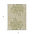 10' X 14' Khaki Ivory And Green Floral Washable Indoor Outdoor Area Rug