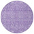 8' Plum And Lavender Round Floral Washable Indoor Outdoor Area Rug