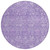 8' Plum And Lavender Round Floral Washable Indoor Outdoor Area Rug