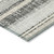 8' Black And Silver Round Striped Washable Indoor Outdoor Area Rug