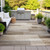 9' X 12' Brown And Ivory Striped Washable Indoor Outdoor Area Rug - Brown, Ivory