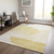 9' X 12' Gold Wheat And Ivory Geometric Washable Indoor Outdoor Area Rug