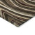 8' Brown And Ivory Round Abstract Washable Indoor Outdoor Area Rug Transitional Style - Brown, Ivory Color