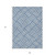 9' X 12' Blue And Ivory Geometric Washable Indoor Outdoor Area Rug