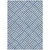 9' X 12' Blue And Ivory Geometric Washable Indoor Outdoor Area Rug