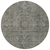 8' Round Brown and Black Round Oriental Washable Non Skid Indoor Outdoor Area Rug