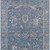 9' X 12' Blue And Beige Floral Washable Indoor Outdoor Area Rug