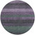 8' Purple And Olive Green Round Striped Washable Indoor Outdoor Area Rug