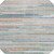 8' Linen And Pale Aqua Round Striped Washable Indoor Outdoor Area Rug