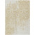 9' X 12' Gold And Ivory Medallion Washable Indoor Outdoor Area Rug