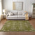 9' X 12' Olive Green Taupe And Beige Moroccan Washable Indoor Outdoor Area Rug