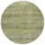 8' Artichoke Green Brown And Gray Round Striped Washable Indoor Outdoor Area Rug