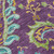 10' X 14' Purple Turquoise and Gold Paisley Washable Non Skid Indoor Outdoor Area Rug