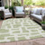 8' X 10' Artichoke Green And Ivory Abstract Washable Indoor Outdoor Area Rug - 608219282165