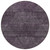 8' Eggplant Purple And Gray Round Geometric Washable Indoor Outdoor Area Rug