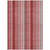 8' X 10' Gray Pink and Red Striped Washable Non Skid Indoor Outdoor Area Rug
