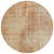 8' Terra Cotta And Copper Round Abstract Washable Indoor Outdoor Area Rug
