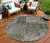 8' Taupe Brown And Charcoal Round Patchwork Washable Indoor Outdoor Area Rug