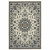 5' X 8' Ivory Oriental Stain Resistant Indoor Outdoor Area Rug