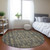 8' Gray Taupe And Beige Round Moroccan Washable Indoor Outdoor Area Rug