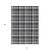 10' X 14' Black Gray and White Plaid Washable Non Skid Indoor Outdoor Area Rug