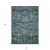 8' X 10' Dark Green Aqua And Charcoal Oriental Washable Indoor Outdoor Area Rug
