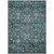 8' X 10' Dark Green Aqua And Charcoal Oriental Washable Indoor Outdoor Area Rug