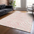 8' X 10' Pink And Gray Animal Print Washable Indoor Outdoor Area Rug