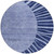 8' Navy Blue And Sky Blue Round Abstract Washable Indoor Outdoor Area Rug