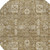 8' Brown Beige And Ivory Round Oriental Washable Indoor Outdoor Area Rug