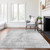 9' X 12' Silver And Gray Abstract Washable Indoor Outdoor Area Rug