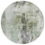 8' Mint Green Ivory And Gray Round Abstract Washable Indoor Outdoor Area Rug