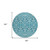 8' Teal Blue And Ivory Round Damask Washable Indoor Outdoor Area Rug