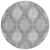 8' Gray Silver And Charcoal Round Ikat Washable Indoor Outdoor Area Rug - Gray, Silver, Charcoal