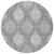 8' Gray Silver And Charcoal Round Ikat Washable Indoor Outdoor Area Rug - Gray, Silver, Charcoal